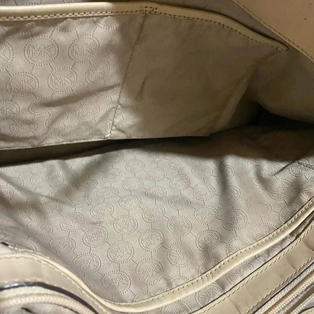 Michael kors print canvas tote handbag